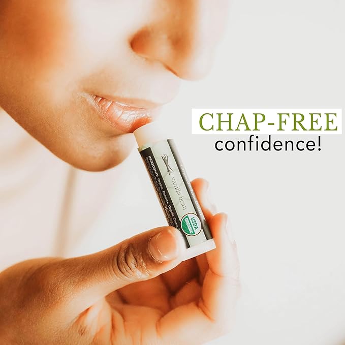 Organic Lip Balm - 4 Pack Beeswax Vanilla Chapstick, All Natural Lip Balm Gifts for Women, Organic Chapstick, Birthday Gifts for Her & Him, Hydrating Vanilla Lip Balm Beauty Gifts, Natural Chapstick-Velvo Beauty