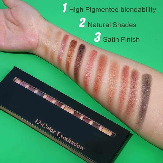 All in One Makeup Set For Women Full Kit - 12 Colors Nude Eyeshadow Palette, Waterproof Black Mascara Eyeliner Pen, 3pcs Matte Liquid Lipstick Set, Eyebrow Soap Gel Kit, 12 pcs Brushes Set Makeup Sponge with Makeup Bag Gift Set-Velvo Beauty