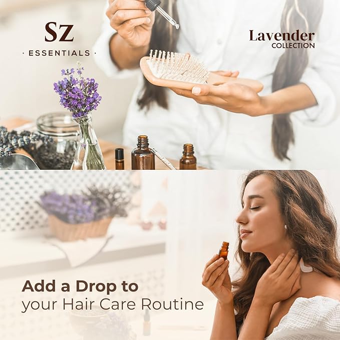 Lavender Essential Oils Collection - Grasse Lavender + High Altitude + Kashmir - Set of 3 Bottles (0.22 Fl Oz - 6.5ml Each)- 100% Pure, Natural & Undiluted - Therapeutic Grade & Vegan-Velvo Beauty