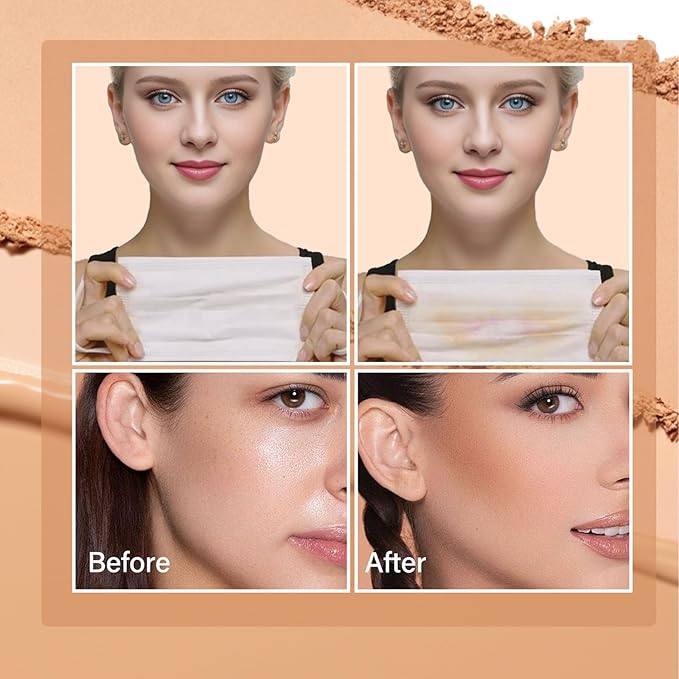 Oil Control Face Powder, Matte Smooth Setting Powder, Waterproof Long-Lasting Setting Powder, Perfect Lightweight Face Makeup For Soft Focus Finish, Minimizes Fine Lines And Pores (Pure Beige)-Velvo Beauty