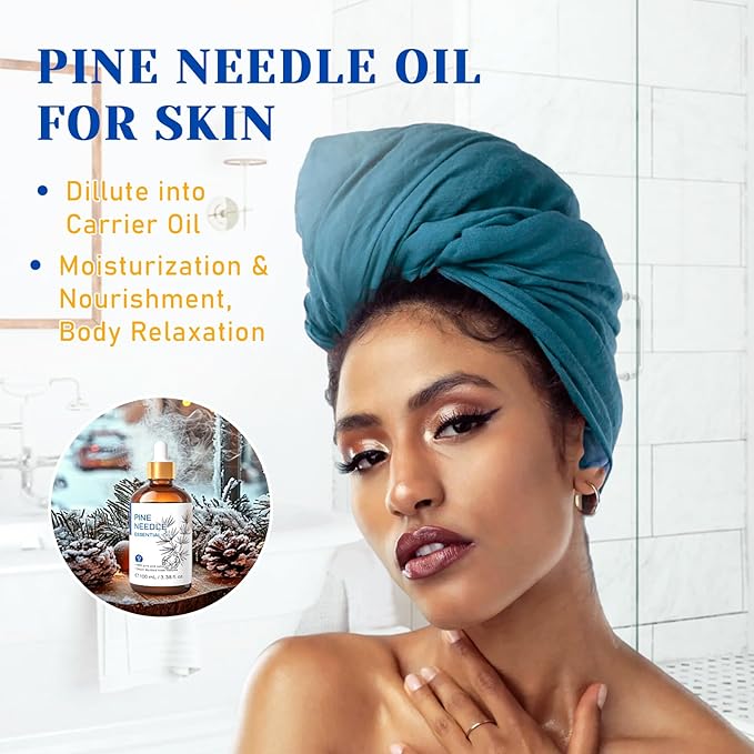 HIQILI 100ML Pine Essential Oil,100% Pure Natural Premium Quality, for Diffuser Skin Candle Making - 3.38 Fl Oz-Velvo Beauty