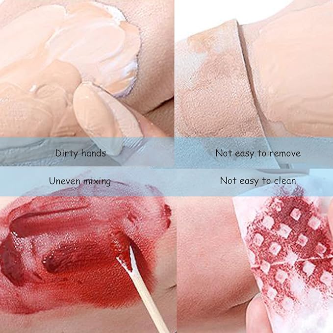 YOCASII Foundation Palette, Foundation Spatula, Makeup Mixing Palette, Makeup Spatula Tool, Makeup Mixing Tray, Nail Art Palette for Mixing Foundation Nail-Art-Velvo Beauty