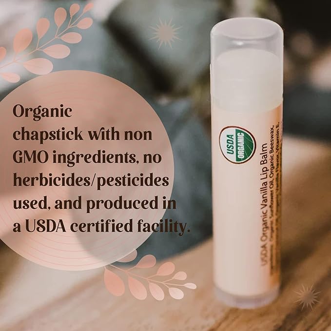 Blessed Is She Restore Lip Balm - Organic Vanilla Chapstick For Hydrating Lips Enriched With Vitamin E, Beeswax, Sunflower Oil, Coconut Oil & Rosemary Extract.-Velvo Beauty