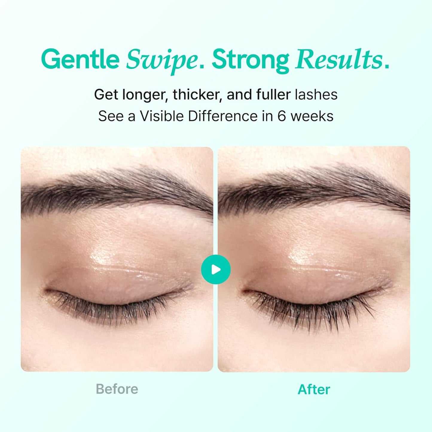 Korean Lash Serum for Fuller, Thicker Lashes | Daily Eyelash & Eye Brow Growth Booster with Biotin, Centella, Peptides, Hyaluronic Acid | Prostaglandin-Free, Vegan, Non-Irritating, 0.3 fl oz-Velvo Beauty