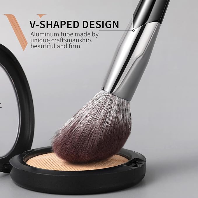 DUcare Powder Brush for Loose Powder - Fluffy Makeup Brushes with Soft Synthetic Bristles for Setting Powder/Blush/Highlighter, Large Face Makeup Brush for Flawless Application-Velvo Beauty