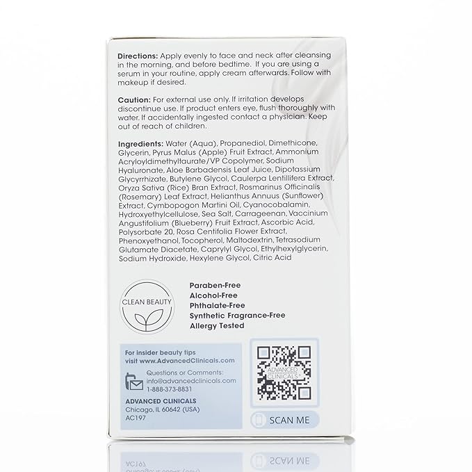 Advanced Clinicals Hyaluronic Acid Moisturizer Gel Face Cream W/Vitamin E + B5 | Hydrating & Vitamin C Face Lotion Hydrates Dry Skin & Improve Look Of Wrinkles & Fine Lines, 2 Fl Oz-Velvo Beauty