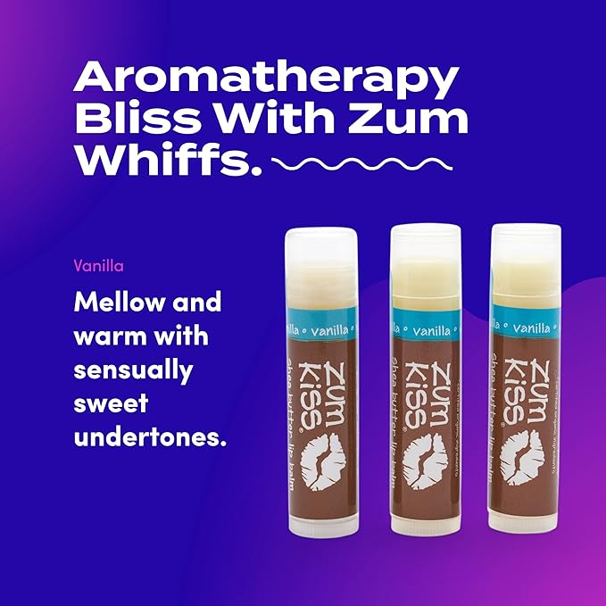 Zum Vanilla Kiss Stick (Pack of 3) with Certified Organic Sunflower Seed Oil, Beeswax, Shea Butter, Pure Essential Oils, Candelila Wax, Vitamin E and Honey, 0.15 oz-Velvo Beauty