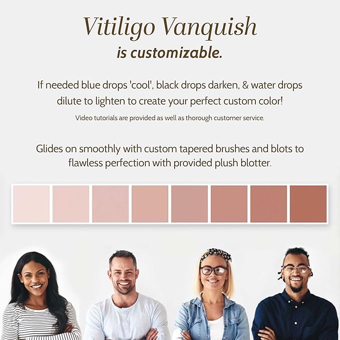 Vitiligo Vanquish Cosmetic Camouflage Kit by Fake Bake Liquid Concealer, Long Lasting Natural Color Customization Eliminates Appearance of Skin Depigmentation For Women & Men - Cover Lasts For Days-Velvo Beauty