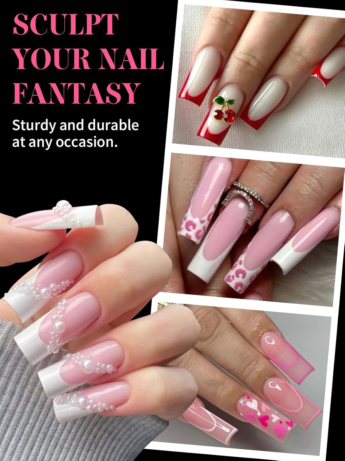 EBANKU Dual Nail Forms for Poly Extension Gel, 150 PCS Nail Molds Reusable 15 Sizes Nail Extension Forms for Builder Gel Manicure Design Salon DIY-Velvo Beauty