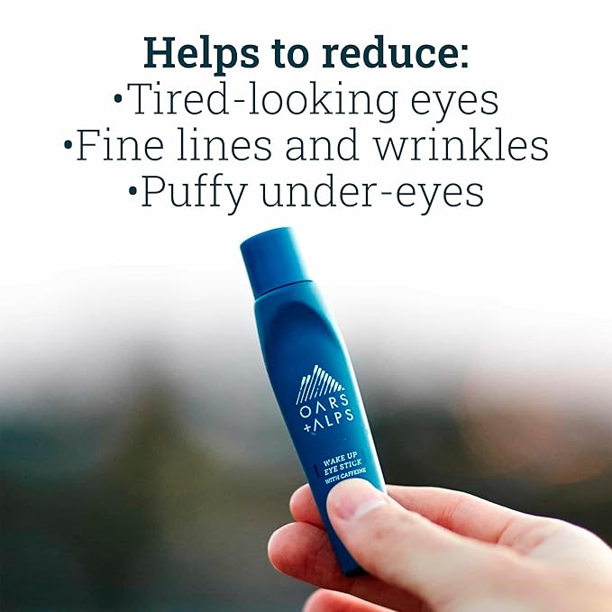 Oars + Alps Wake Up Eye Roller and Eye Depuffer, Dermatologist Tested Skin Care Infused with Caffeine and Aloe Vera, TSA Friendly, 0.5 Oz-Velvo Beauty