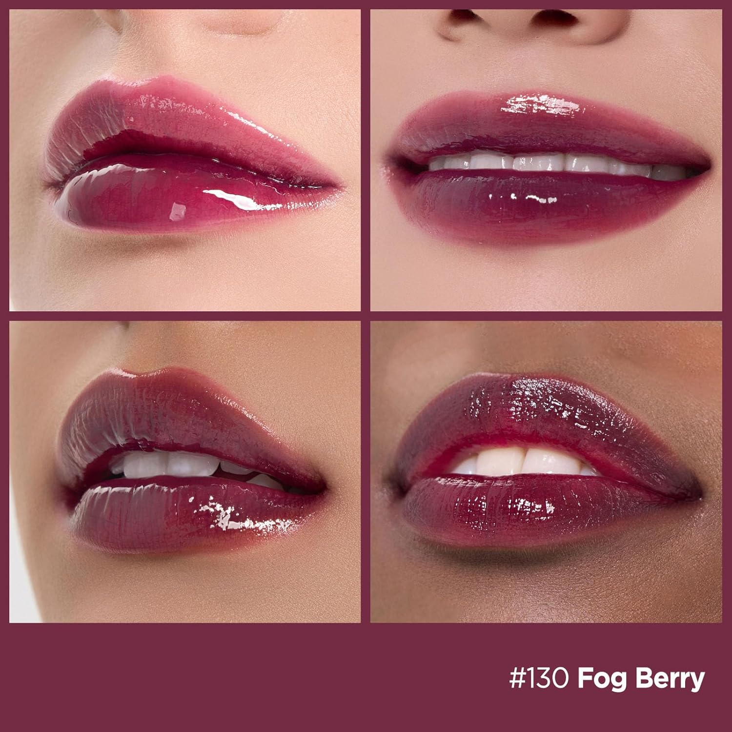 Laka Fruity Glam Lip Tint Mini, Glowing Lip Stain with Wide Color Spectrum, Hydrating & Lightweight Texture, Long-Lasting Bold Stain, Non-Sticky, Vegan, K-Beauty (#130 Fog Berry)-Velvo Beauty