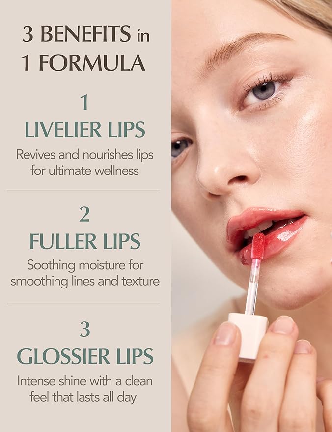 NATURAL LIP OIL - Dohwa Set, Gift Set, Powerful glow lip oil serum - Nourishing & Protecting lip care that naturally brings out own colors with camellia seed oil. 0.14 FL. Oz (Set of 3), Red-Velvo Beauty