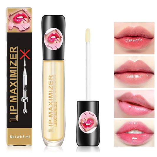 Lip Plumper Lip Gloss,Moisturizing Lip Oil Lip Plumper Gloss Lip Plumping Lip Care Serum Instant Volume Lip Filler Lip Maximizer Balm Plumper Reduce Fine Lines & Improve Dryness Wrinkles-Velvo Beauty