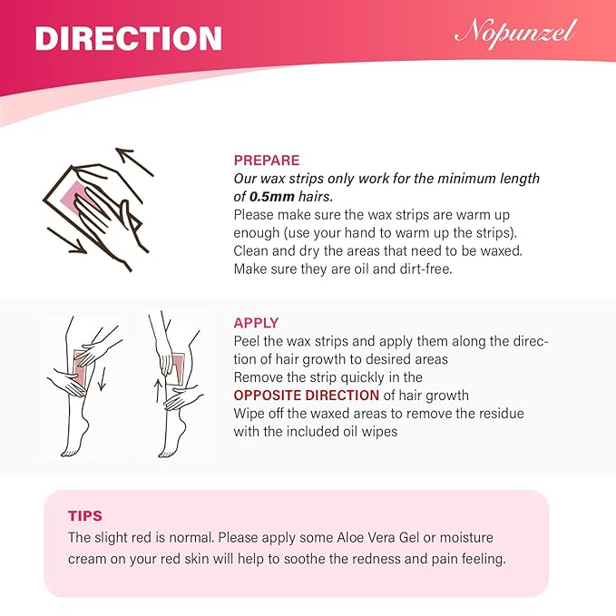 Wax Strips: 64 Waxing Strips - Hair Removal Wax - Brazilian Waxing - Waxing Kit for Women - Body Legs Arms Chest Bikini Back - Wax Kit At Home for Hair Removal - 2 sizes - 4 Calming Oil Wipes-Velvo Beauty