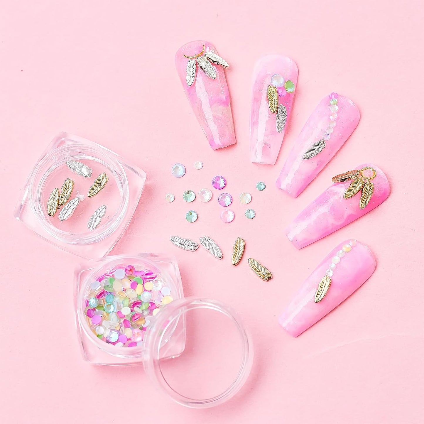 Makartt Nail Decorating Kit Including Designer Nail Stickers, Vivid and Vibrant Colorful Nails Rhinestones DIY Accessories for Nails Art and Salon-Velvo Beauty