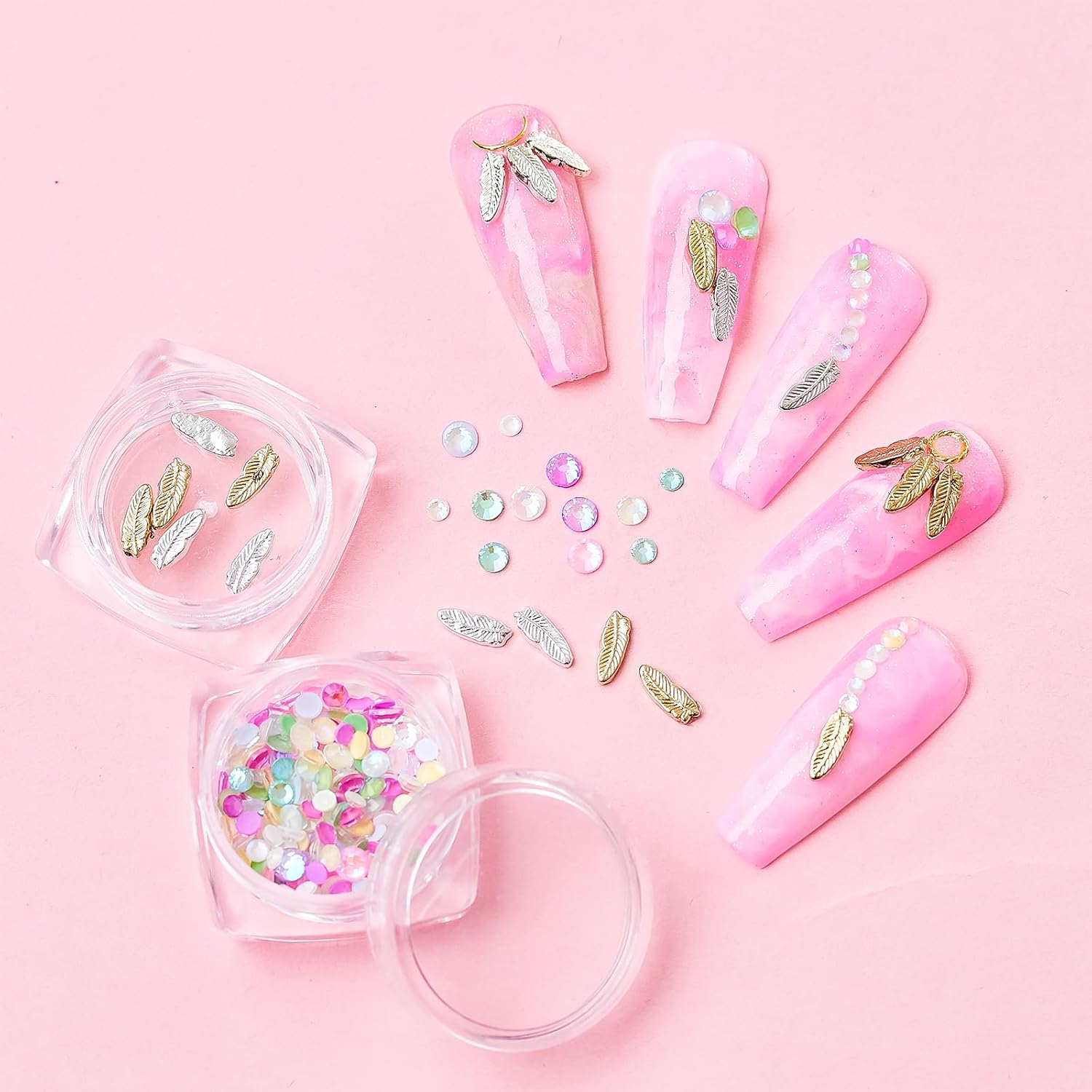 Makartt Nail Decorating Kit Including Designer Nail Stickers, Vivid and Vibrant Colorful Nails Rhinestones DIY Accessories for Nails Art and Salon-Velvo Beauty