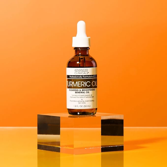 Advanced Clinicals Turmeric Oil Serum For Face | Facial Skin Care Serum With Jojoba + Coconut Oil To Improve Appearance Of Dark Spots & Uneven Skin Tone | Antioxidant Dry Skin Moisturizer, 1.8 Fl Oz-Velvo Beauty