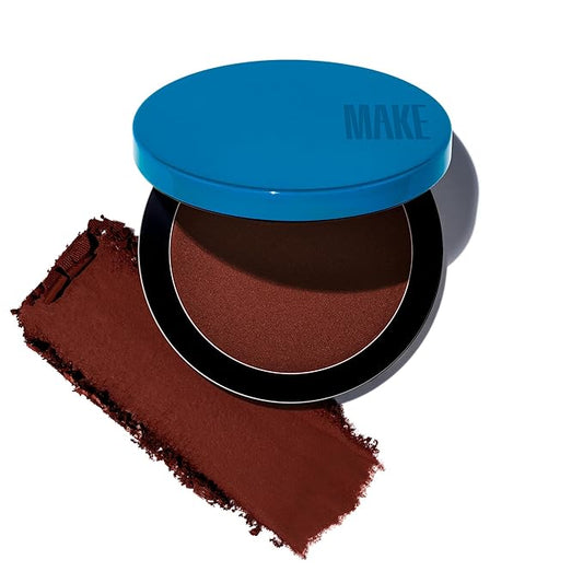 MAKE Beauty Skin Mimetic Microsuede Bronzer Powder - Matte Bronzing Powder Contour, Buildable Formula, Non Comedogenic, Long Lasting Color. Shade - Stellar for Deep Skin-Velvo Beauty