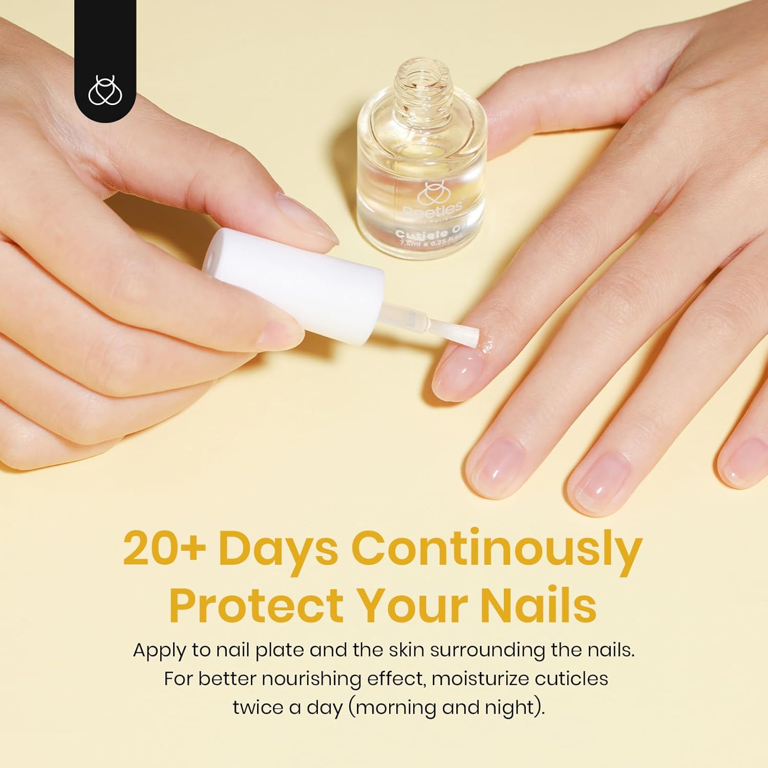 Beetles 7.5ml Cuticle Oil Nail Oil Cuticle Care for Nail, Damaged Cuticles, Stronger Nails Spa and Hand Manicure Essentials for Repaired Thin Nails DIY Home for Women-Velvo Beauty