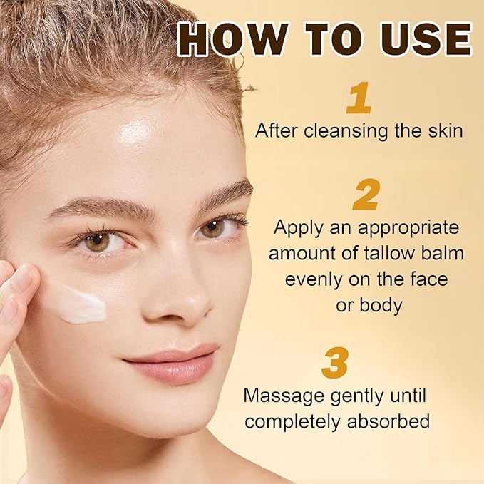 Beef Tallow and Honey Balm for Skin Tallow Face Moisturizer Natural Organic Tallow Honey All body Balm Tallow Body Moisturizer 2 Oz-Velvo Beauty