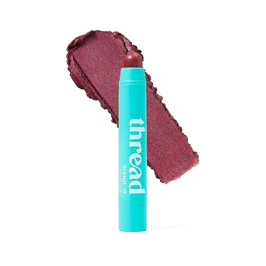 Thread Beauty Blend It Multi-Stick, Creamy, Buildable Color and Highlighter for Eyes, Cheeks, and Face, Fearless - Plum Shimmer-Velvo Beauty