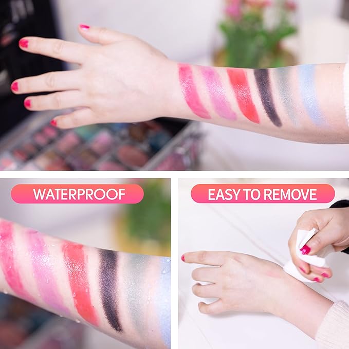 Hot Sugar Teen Makeup Kit for Girls 10-13 Full Starter Cosmetics Set with Eye Shadow Lip Balm Blush Lip Gloss Brush Lip Pencil Eye Pencil and Mirror (GREEN HOUNDSTOOTH)-Velvo Beauty