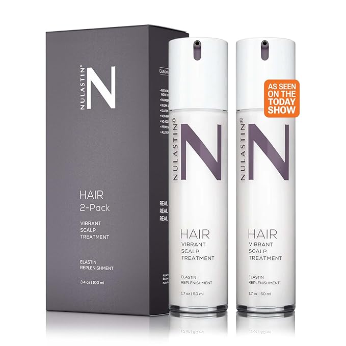 NULASTIN Hair Serum - HAIR Vibrant Scalp Treatment - Promote Scalp Care & Thicker Looking Volume in Thinning Hair - With Keratin & Peptides to Help Minimize Visible Shedding (2 Count, 1.7 Oz Each)-Velvo Beauty