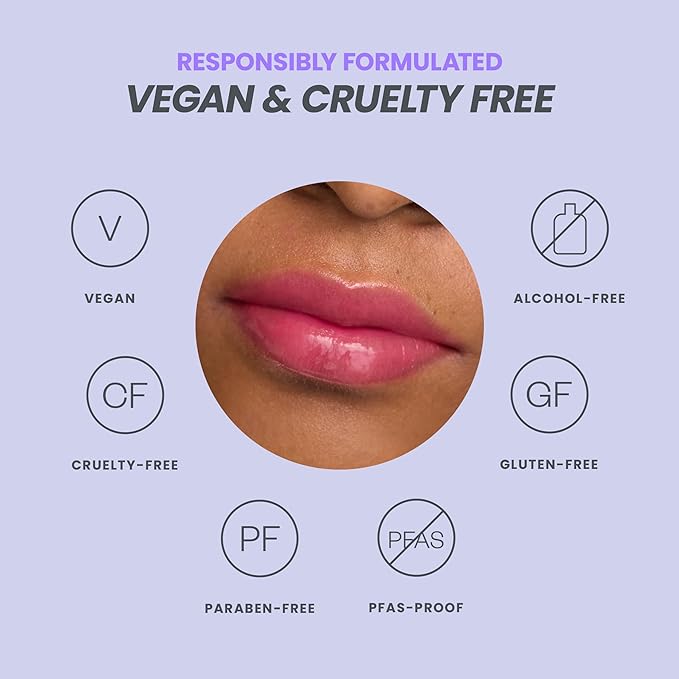 Wonderskin Lip Oil Rehab Serum - Color Changing Lip Oil from Clear to Pink - PH-activated, Non-sticky & Hydrating Tinted Serum for Dry Lips (Kissed)-Velvo Beauty