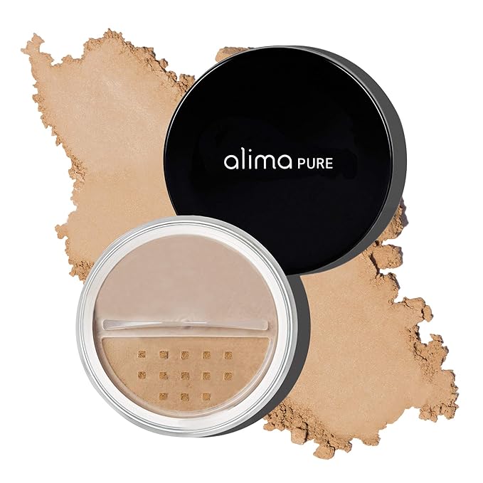 Alima Pure Matte Foundation Loose Mineral Powder Foundation Makeup, Loose Powder Makeup Oil Free Talc Free Powder, Natural Makeup Mineral Foundation Full Coverage Natural Foundation Powder .15 oz/4.5g-Velvo Beauty