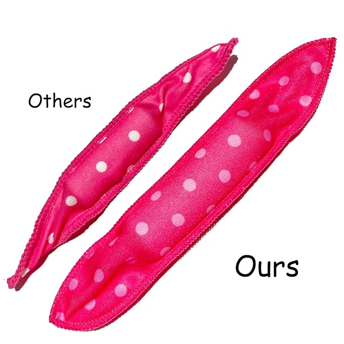Aimin Soft Satin Sponge Overnight Curlers for Heatless, Long Hair Curls (20 pcs, pink)-Velvo Beauty