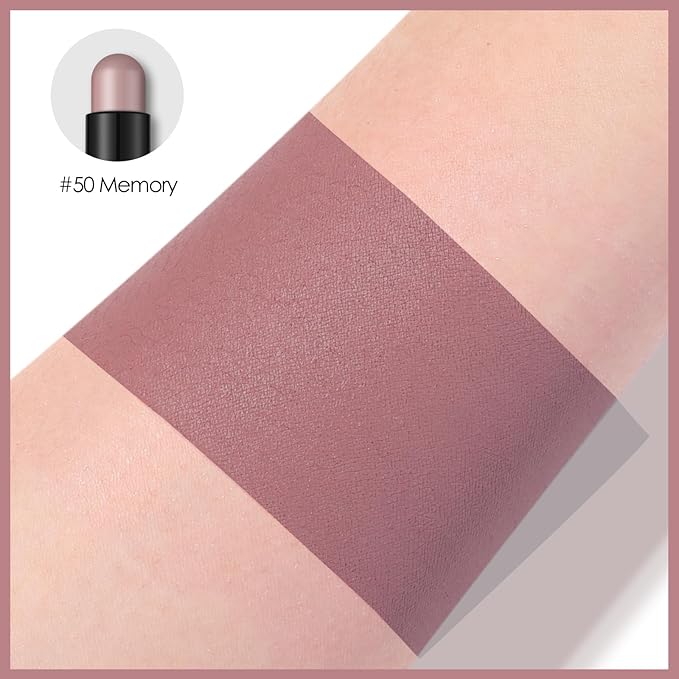 FOCALLURE Shimmer and Matte Cream Eyeshadow Stick,Smooth Brilliant Eye Brightener Pencil for Women,Long Lasting Waterproof Eye Shadow and Liners Makeup,#50 Memory-Velvo Beauty