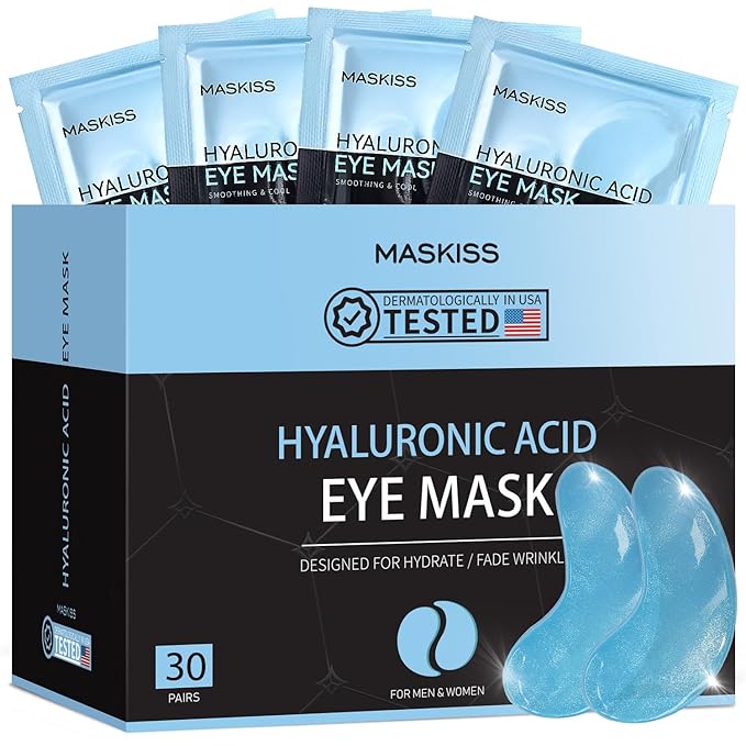 Under Eye Patches (30 Pairs), Hyaluronic Acid Eye Masks for Dark Circles Puffy Eyes Undereye Bags, Collagen Eye Patches for Wrinkles and Hydrate, Skin Care Gift for Her-Velvo Beauty
