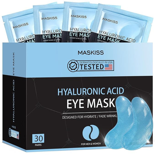 Under Eye Patches (30 Pairs), Hyaluronic Acid Eye Masks for Dark Circles Puffy Eyes Undereye Bags, Collagen Eye Patches for Wrinkles and Hydrate, Skin Care Gift for Her-Velvo Beauty