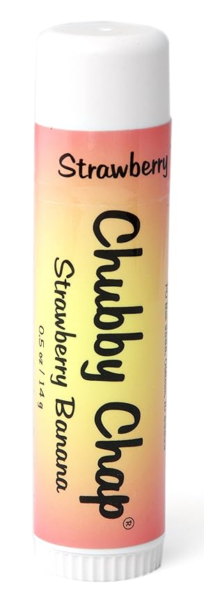 Chubby Chapstick - One (1x) Large Jumbo Chapstick Natural Chapstick - .5 Ounce Lip Balm (Strawberry Bannana)-Velvo Beauty