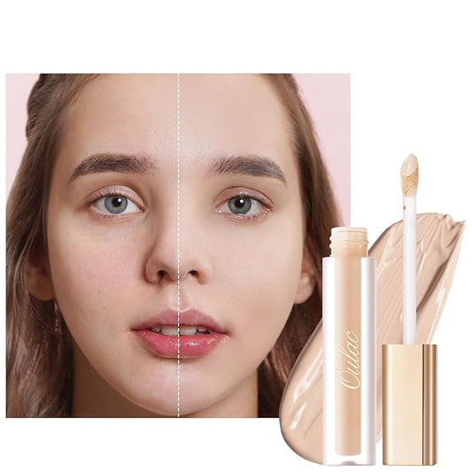 Oulac Full Coverage Concealer, Concealer Stick for Face and Eye Dark Circles, Hydrating Concealer Infused with Hyaluronic Acid, Vegan Concealer 3.8ml, Shade: W1 Porcelain-Velvo Beauty