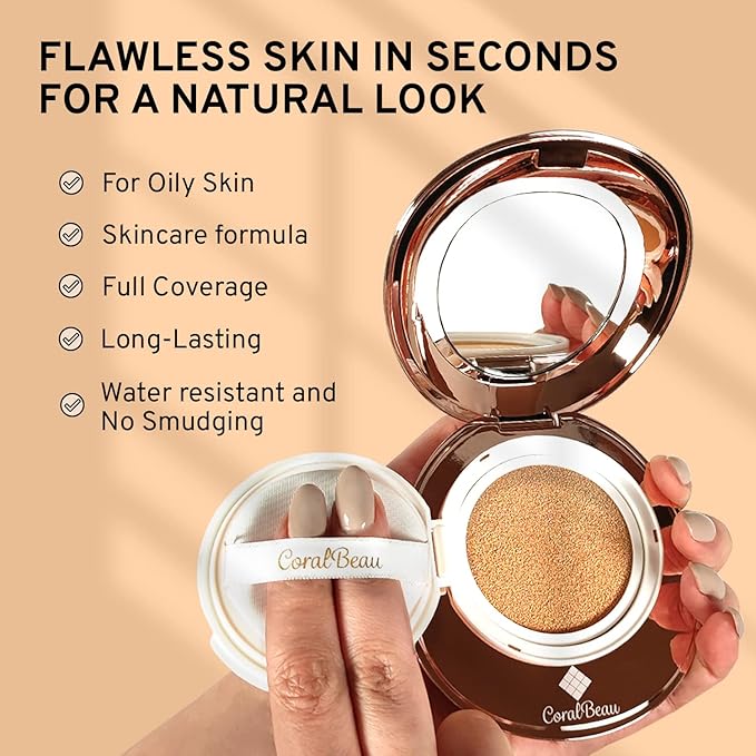 Shell Makeup Set - All in One Makeup Kit for Women with Compact BB Cream Powder, Eyeshadow Palette with Brown Shades, Eye Shadow Brush, Mascara, 3 Lipsticks, Necklace - Make Up Gift Set Box-Velvo Beauty