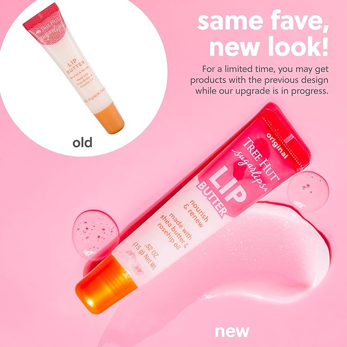 Tree Hut Sugarlips Original Lip Butter | Lock in Moisture & Nourish Skin for Full, Hydrated Lips | Essential Lip Care | 0.52 fl oz.-Velvo Beauty
