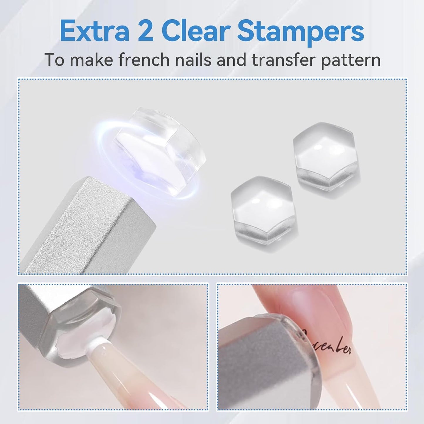 Born Pretty Handheld Magnetic U V Light for Nails, Metal Portable Mini Handheld U V Nail Light, Fast Curing U V Nail Dryer Nail Stamper Magnetic Stand Wireless Handheld LCD Display Screen-Velvo Beauty