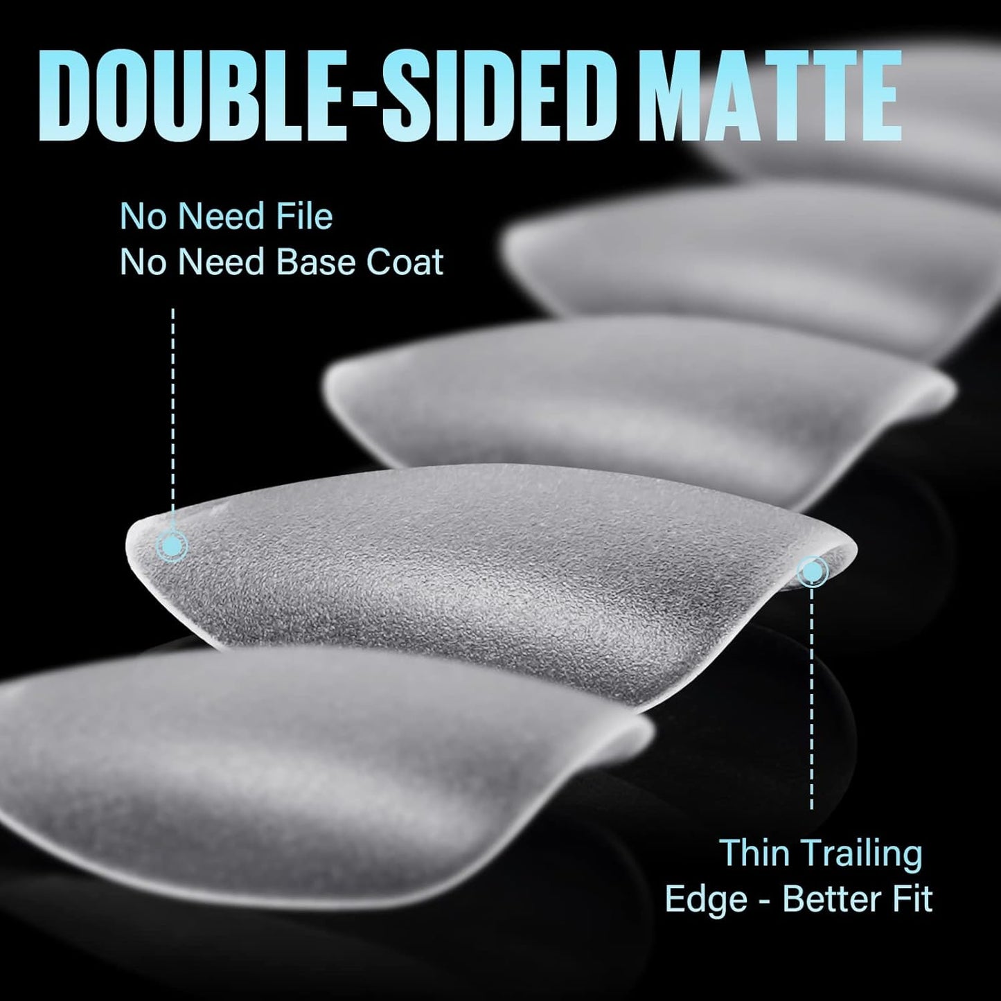 TOMICCA Short Almond Nail Tips - 450Pcs Acrylic Nail Tips Kit, 15 Sizes Pre Buffed Almond False Tips, Full Cover Double-sided Matte Nails for Nail Art Extension Press on Nails-Velvo Beauty