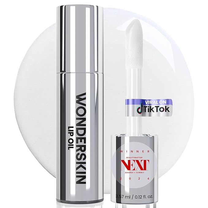 Wonderskin Lip Oil - Lip Rehab Serum Oil, Hydrating and Moisturizing Clear Serum for Dry Lips - Natural, Vegan and Non-sticky (Clear)-Velvo Beauty