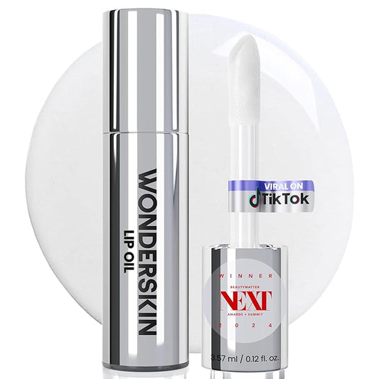 Wonderskin Lip Oil - Lip Rehab Serum Oil, Hydrating and Moisturizing Clear Serum for Dry Lips - Natural, Vegan and Non-sticky (Clear)-Velvo Beauty