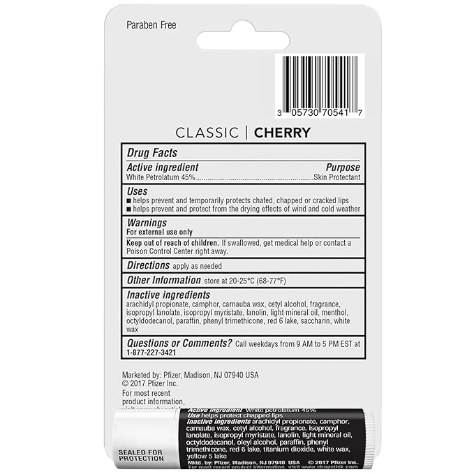 ChapStick Cherry Lip Balm 4-Pack + 1 Original ChapStick, Lip Moisturizer, 0.15 Oz Ea (5 Piece Set)-Velvo Beauty