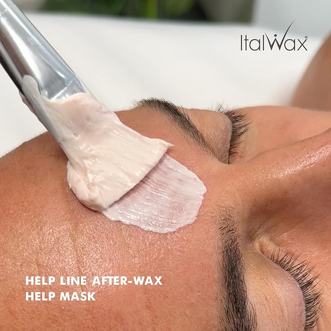 Italwax Help Line Help Mask – 1.69 oz (50g) Leave-In Soothing Mask with Tea Tree Oil and Calamine – Calms and Protects Sensitive Skin After Waxing – For Professional and Home Use-Velvo Beauty