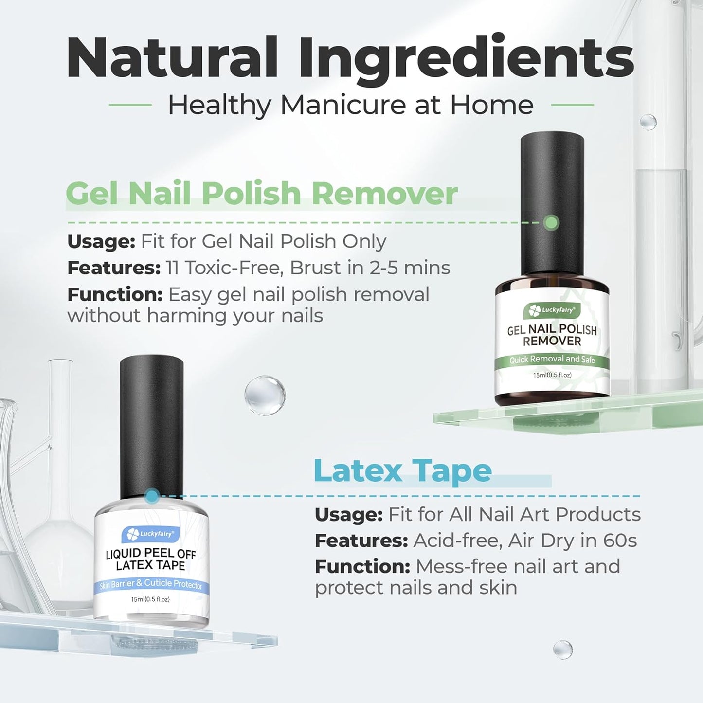 Gel Nail Polish Remover: 15ml Nail Polish Remover with Liquid Latex for Nails Peel off, Fast & Easy Remove Gel Polish in 2-5 Minutes, No Soaking or Wrapping, Cuticle Protectors-Velvo Beauty