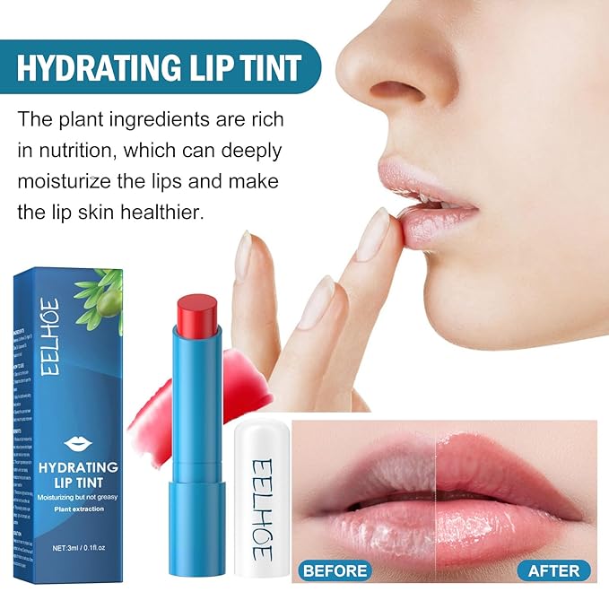 4Pcs Lip Tint Hydrating, Moisturizing Effect Tinted Lip Balm Repair Dry Lips Hydrating Strength Hydrating Lip Tint Lip Care Lip Gloss, Long-Lasting Non-sticky Natural Ingredients Lip Tint-Velvo Beauty
