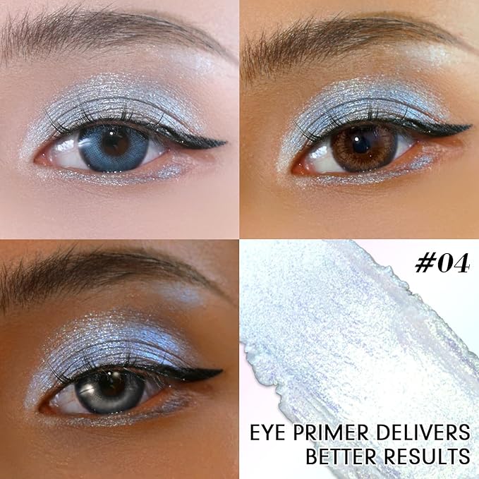 CHARMACY Duochrome Long Stay Eyeshadow Stick, Creamy Eye Shadow Stick, Multicolor-Shifting Glitter Eyeshadow, Waterproof & Smudge-Proof, High Pigmented, Built-in Smudger #04-Velvo Beauty