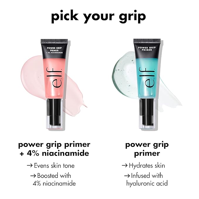 e.l.f. Power Grip Primer, Gel-Based & Hydrating Face Primer For Smoothing Skin & Gripping Makeup, Moisturizes & Primes, 0.811 Fl Oz (24 ml)-Velvo Beauty