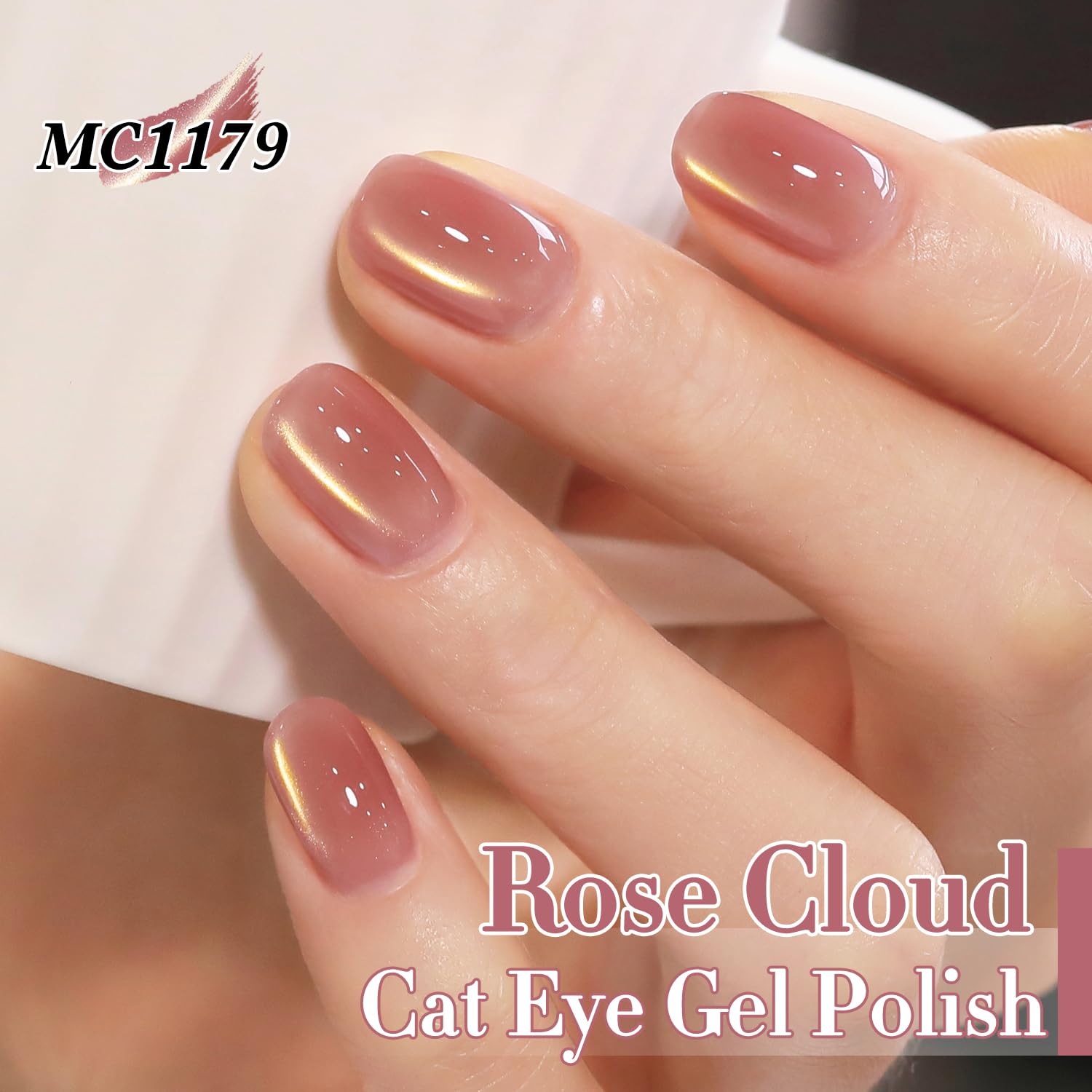 Double Rhythm 6 Colors Cat Eye Gel Polish Set Shimmer Glitter with Magnet Holographic Reflective Magnetic UV Nail Art Kit (6-Kit-51)-Velvo Beauty