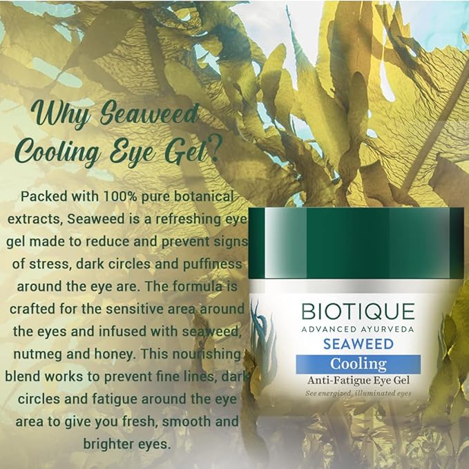 Biotique Seaweed Revitalizing Anti-Fatigue Eye Gel-Velvo Beauty