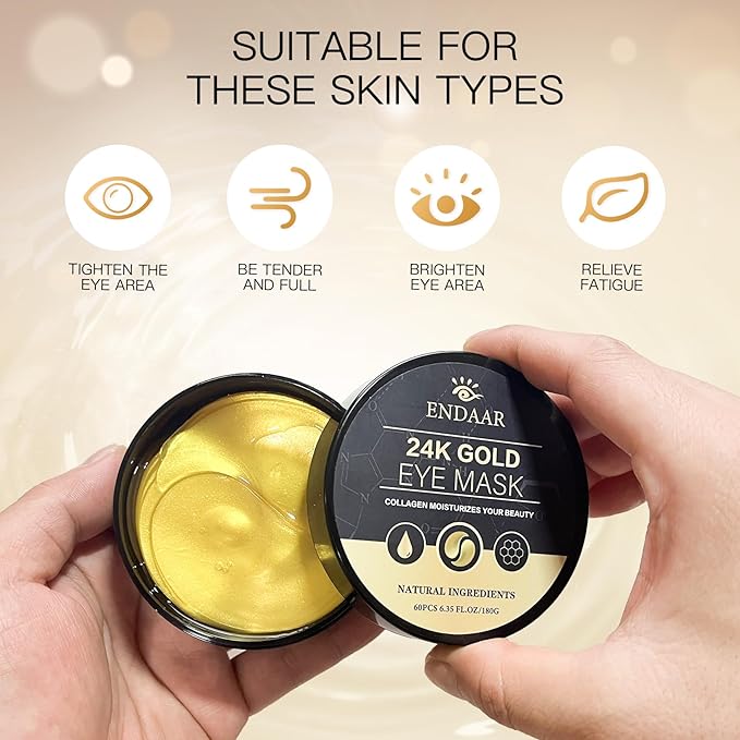Under Eye Patches for Puffy Eyes: 60PCS Collagen Eye Gels Pads - 24K Gold Under Eye Mask - Reduce Dark Circles & Bags - Skin Eye Care Products-Velvo Beauty